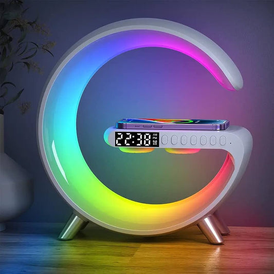 Glamp™  Multifunctional Wireless Charger & G Shape Bluetooth Speaker & RGB Night Light