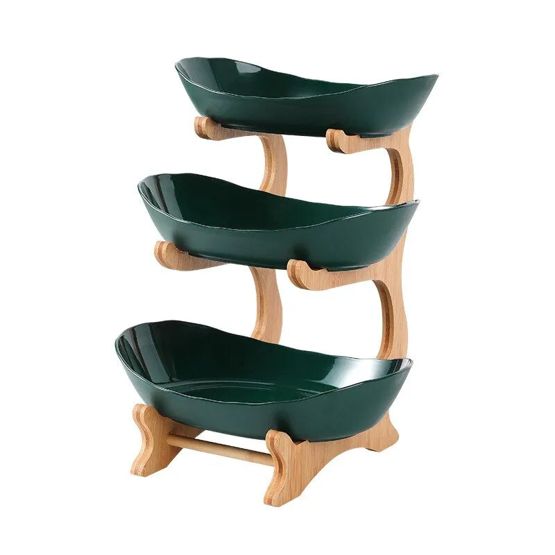 HomeDepot™  Dinnerware Fruit Bowl With Wooden  Trays