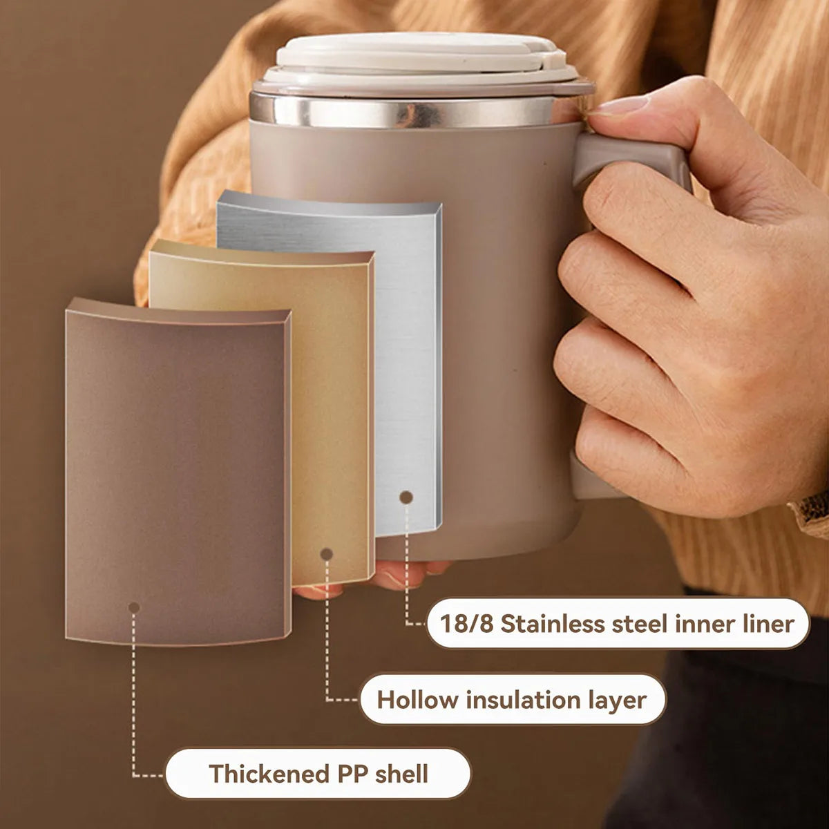 HappyMug™     Stainless Steel Thermal Mug With Straw