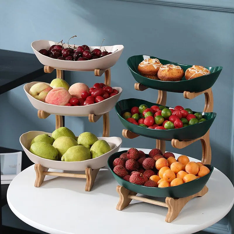 HomeDepot™  Dinnerware Fruit Bowl With Wooden  Trays