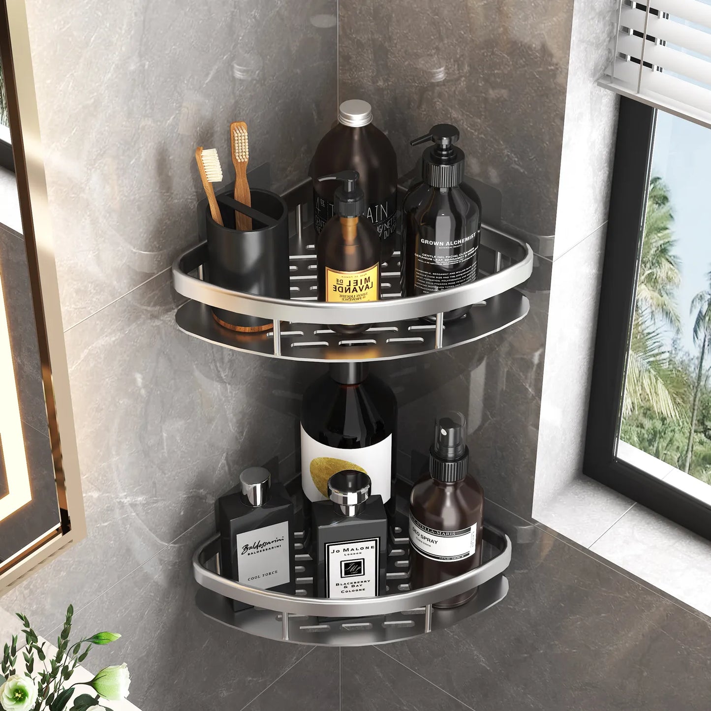 BathEssentials™  Bathroom Shelf Storage Organizer