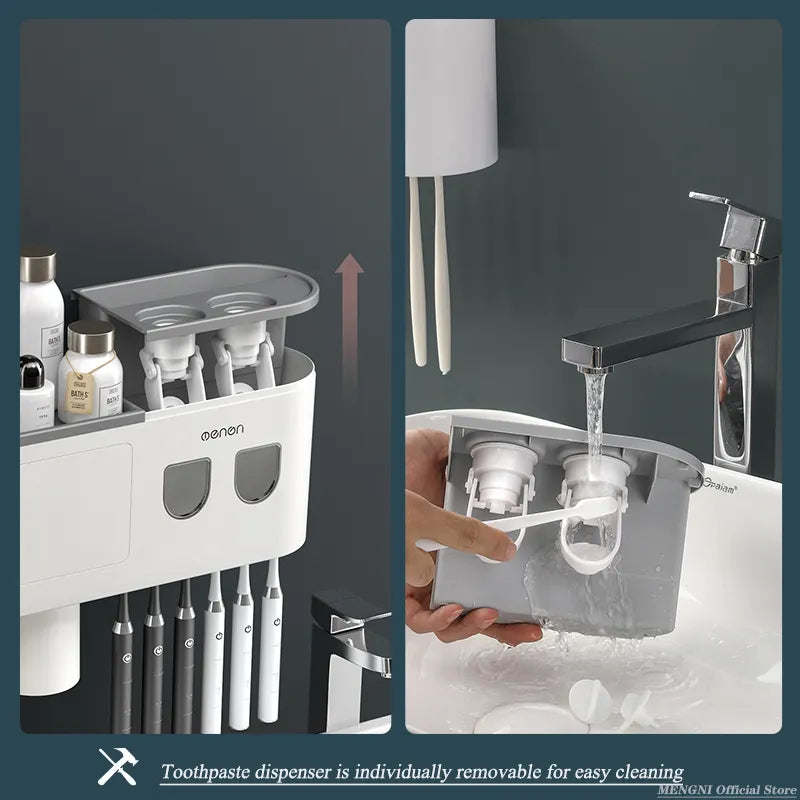 MENGNI™  Toothpaste Dispenser With Storage Holders